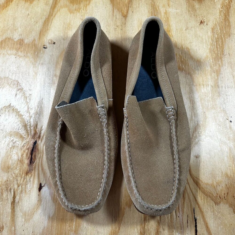 ALDO Tan Suede Slip-On Loafers - Men's Size 9